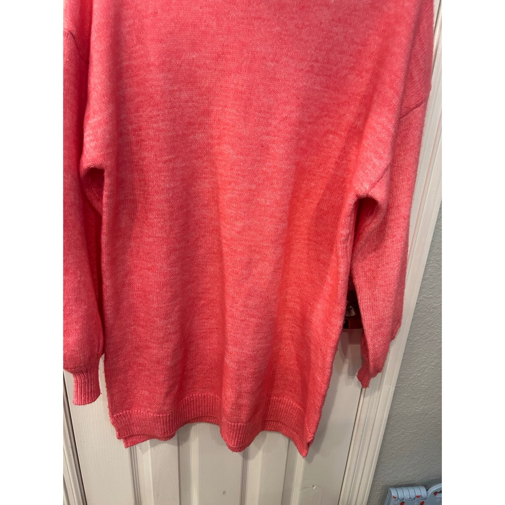 Show‎ Me Your Mumu Chester Sweater Dress Hot Pink Knit Turtleneck Oversized Mini - Picture 2 of 8